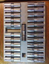 Deltronic .8750" Plug Gage Set, .8738-.8762" in .0001" (tenths) 25pcs. 1 Missing