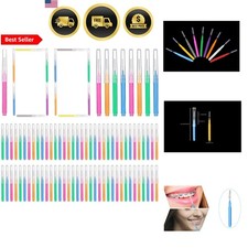 100 pcs Braces Brush Disposable Interdental Brush Toothpick Dental Flossing H...