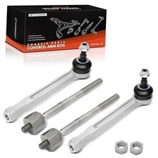 Set of 4, Front Inner Outer Tie Rod End Kit, Compatible with Porsche 911 2012