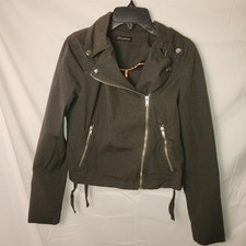 Girls Shinestar Coat Zip Green Size Medium