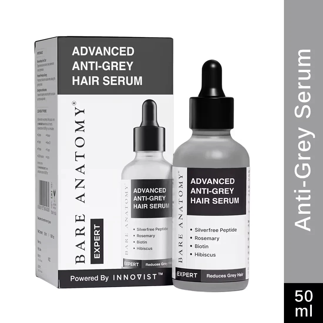 Bare Anatomy Advanced Anti-Grey Serum , Reduces Hair & Beard Greying(50ml)