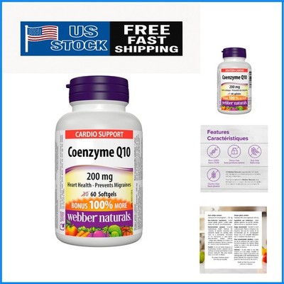 200 mg Coenzyme Q10 Softgels - Antioxidant Support for Heart Wellness