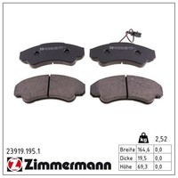Zimmermann 23919.195.1 Bremsbelagsatz, Scheibenbremse
