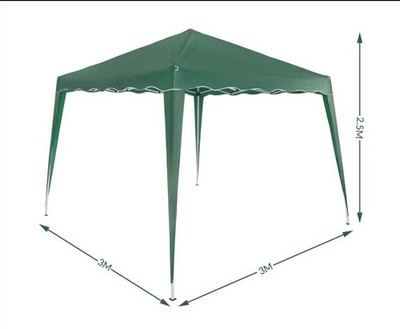 Casaria Faltpavillon Capri 3x3m grün Pavillon Zelt Garten einfach schnell stabil