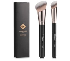 2PCS Foundation Contour Brush Set   Angled Kabuki Makeup Brushes