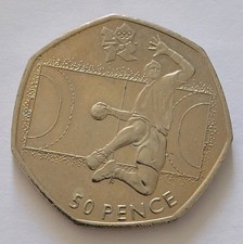 Handball 50p Fifty Pence Coin London Olympics 2012 Circulated