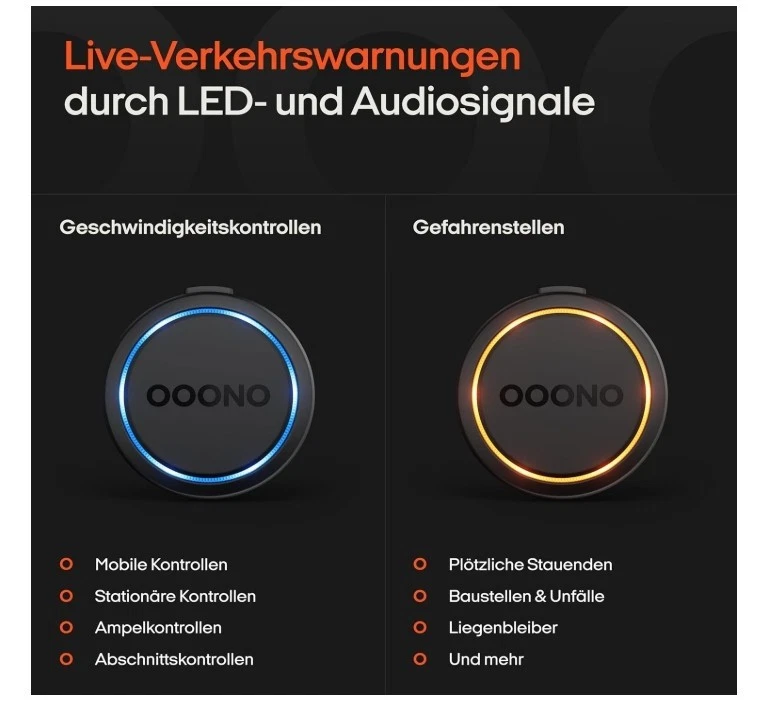 OOONO CO-Driver NO2 NEUES Modell 2025 Warnt vor Blitzer Gefahren Blitzerwarner - Bild 3 von 4