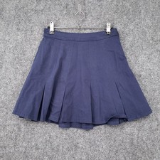 NEW Vineyard Vines Skirt Womens 0 Navy Blue Stretch Twill Pleated Skirt School