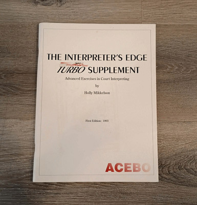 The Interpreter's Edge Turbo Supplement First Edition Acebo RARE 1993