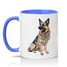 German Shepherd Dog Art Illustration Unisex 11oz Ceramic Mug Dog Lovers Gift