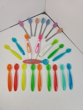 25 Pc Baby Toddler Spoon Lot Munchkin Nuby Green Sprouts Take  Toss Mixed