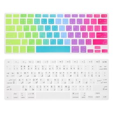 2 Pcs Silicone Raised Keyboard Protective Cover Protector with Laptop