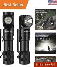 2000 Lumen Tactical Flashlight - Rechargeable &  Waterproof for Adventures