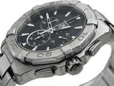 TAG HEUER Aquaracer Chronograph CAY1110.BA0927 Quartz Mens Watch Excellent A7383