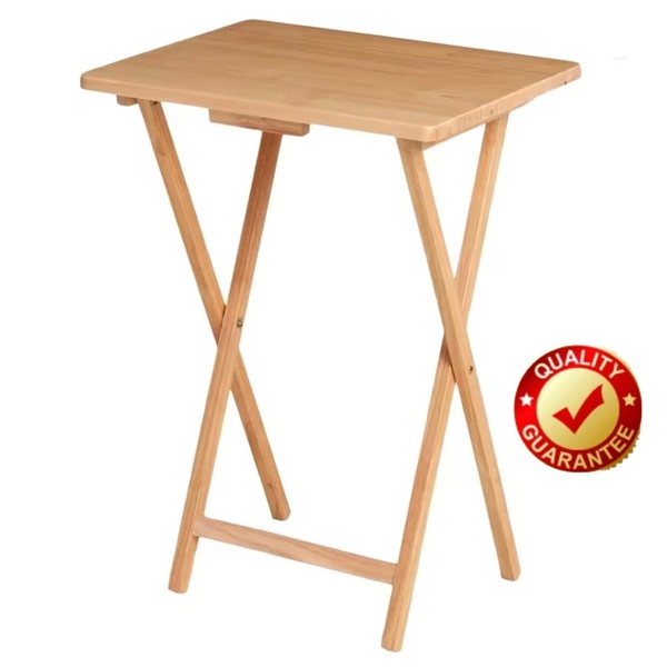 Mesa Bandeja TV Plegable Interior Portátil Ligera de Madera Maciza Ahorro de Espacio*