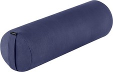Yoga bolster pillow - washable cotton cover  carry handle