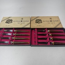 Set of 8 Vintage Sheffield REO Crest Steak Kn...