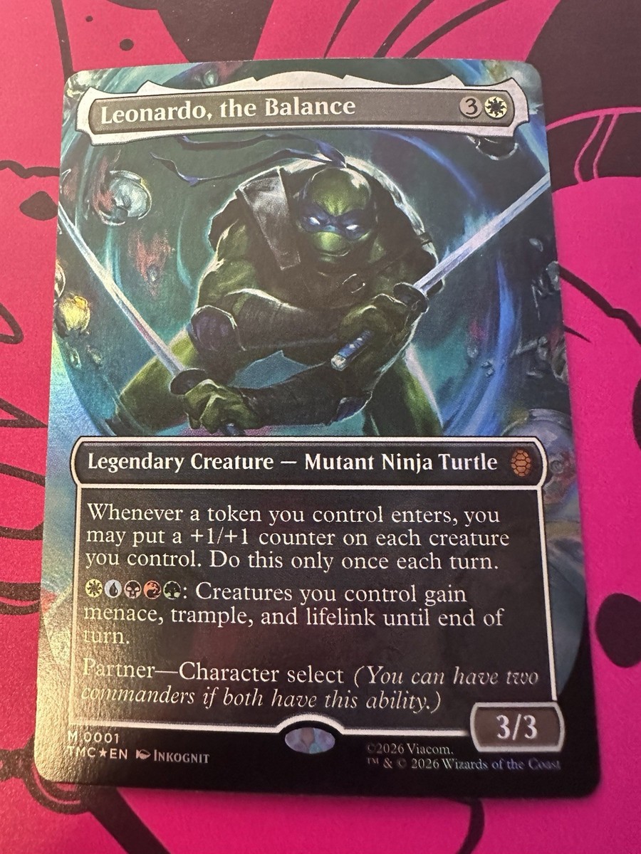 Leonardo Michelangelo Raphael & Donatello Borderless FOIL NM