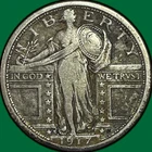 1917-S Type 1 Standing Liberty Quarter Very Fine VF Coin #41812