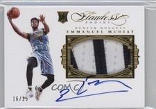 2015-16 Panini Flawless Patch Auto 16/25 Emmanuel Mudiay #PA-EM Patch Auto 1o2