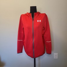 Boy  s Under Armour Storm Cold Gear Fleece Lined Jacket Youth XL Red Loose Fit