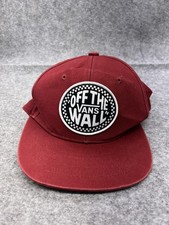 Vans Hat Cap Snap Back Mens One Size Red Twil...