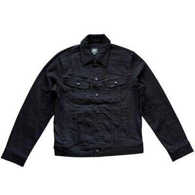 LEE Men's Black Wash Regular Fit Extreme Motion Rider Trucker Denim Jean Jacket