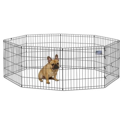 MidWest Homes Pets 24-inch Exercise Pen Indoor & Outdoor use 16 Sq Feet of Play