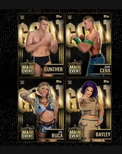 DIGITAL CARD TOPPS WWE SLAM SATURDAY NIGHT MAIN EVENT PREDICTION SET OF 4 CENA