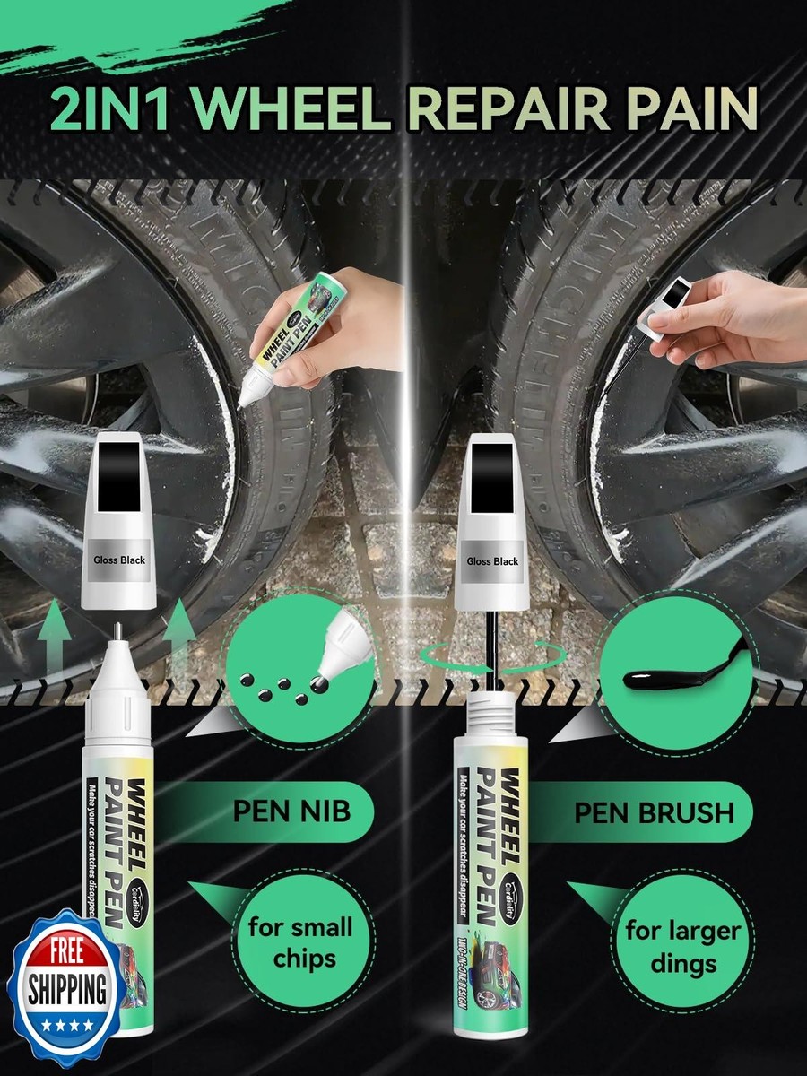 MYLDAN Touch Up Car Paint 30ml – Gloss Black For Honda Civic, Jazz, Wheels & More