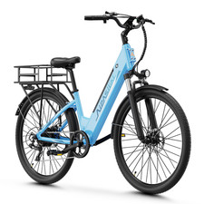 Aipas 1100W Peak 26" Fat Tire Electric Bike 48V 12.8Ah E-City Bike 28MPH E bike
