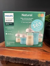 Philips AVENT Natural Newborn Glass Gift Set Anti-Colic Baby Bottles