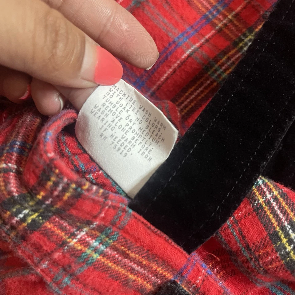 Mameluco rojo vintage a cuadros OshKosh B’gosh vacaciones Foto 4 de 4