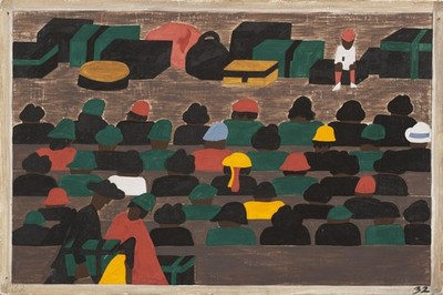 Jacob Lawrence - Die Bahnhöfe im Süden waren überfüllt mit Menschen lea