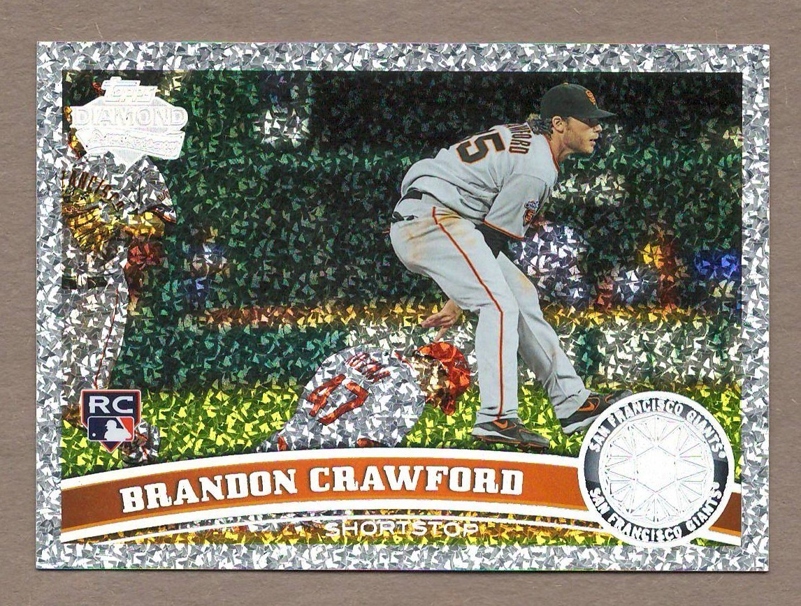 BRANDON CRAWFORD 2011 Topps Update DIAMOND ANNIVERSARY RC US234 Rookie Card Logo