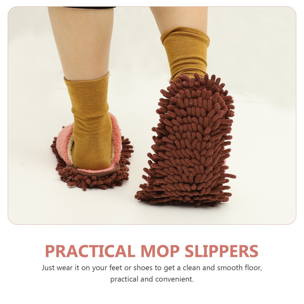 APL Pantofole in Pile Modelli Invernali Spazzatrici per Casa Pavimento Moppers