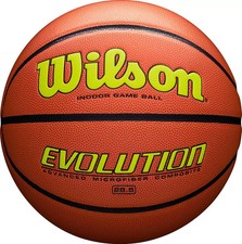 Wilson Evolution Color Game Basketball, Yellow 28.5''