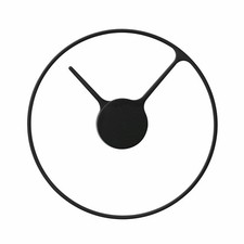 Stelton -Time- Horloge Design Horloge Muralre en  Aluminium Ø30cm, noir mat, 851