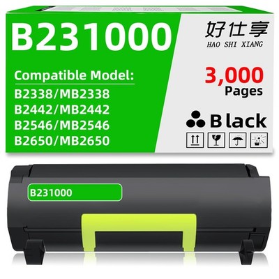 B231000 Toner Cartridge Compatible for Lexmark B2338 B2442 B2546 B2650 MB2338