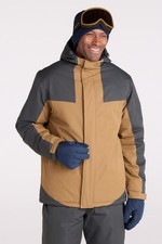 Mountain Warehouse Dusk Men's Ski Jacket Water Resistant Rain Coat with Pockets