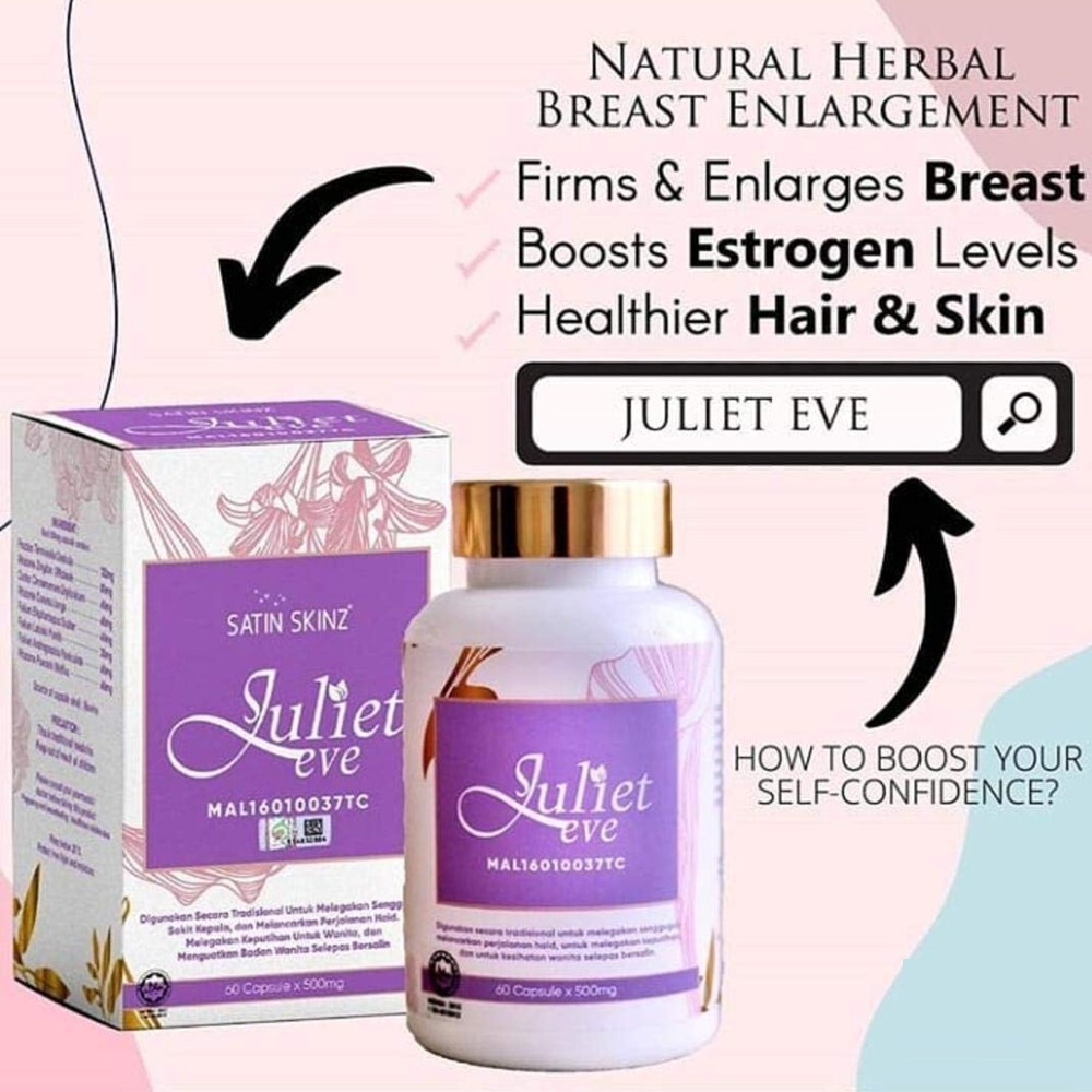 6 Boîtes Juliet Eve Satin Skinz Beaulady - Complément Féminin à Base De Pueraria Mirifica - 60 Gélules
