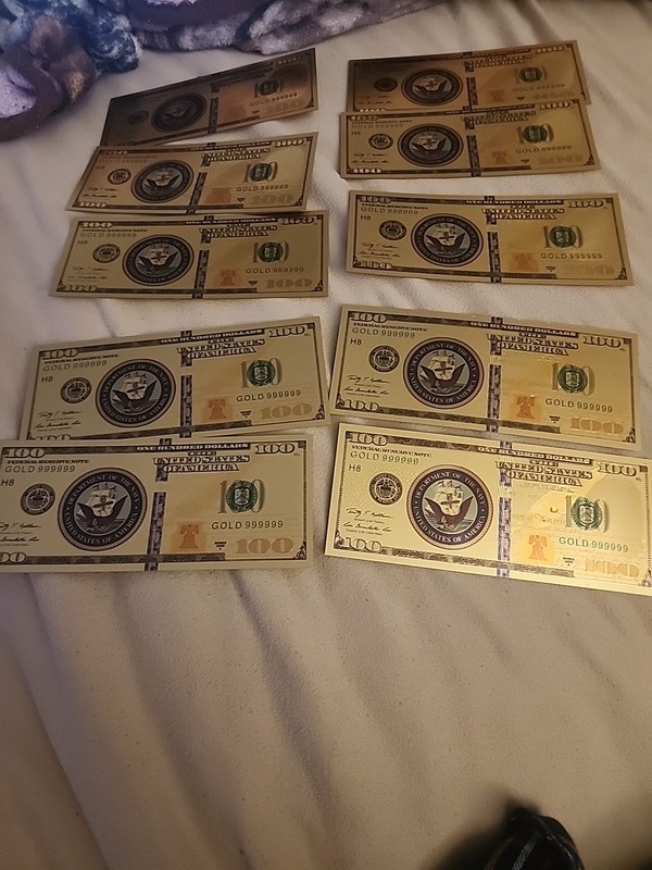 100 Dollar Gold Notes Department Of The Navy 24 Carat Gold
