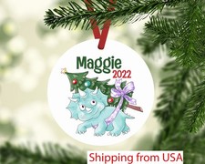 Personalized Dinosaur Christmas Ornaments, Personalized Dinosaur Ornament