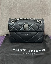 Image of Kurt Geiger Mini Black and Silver Kensington Bag