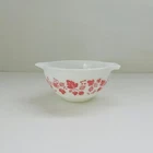 PYREX White Pink Gooseberry 441 Cinderella Mixing Bowl 1.5 Pt