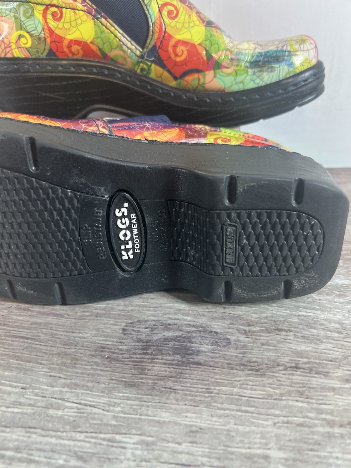 Fun and Spunky Multi Abstract Clogs - image 13