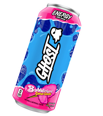 GHOST Energy Bubblicious  Cotton  Candy Energy Drink 16fl oz Can