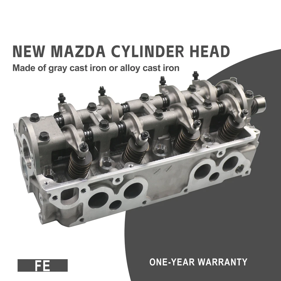 Conjunto de culata de aluminio compatible con 83-93 MAZDA FE F8 626/B2000/B2200 Foto 4 de 4