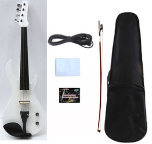 4 Corde de violon électrique 4/4 Big Jack Bois massif Accessoires d'ébène Violon avec boîtier