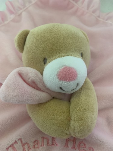 Baby Starters Thank Heaven For Little Girls Teddy Bear Lovey Security Blanket - Picture 4 of 6